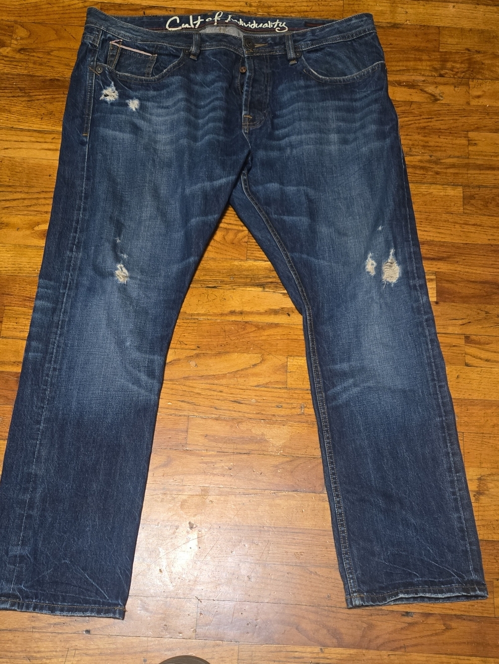 Cult of Individuality Jeans 40x33 (41x31.5) Rocker Skinny Button Fly Selvedge